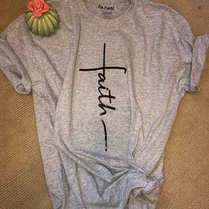 Gray Faith Tshirt Adult